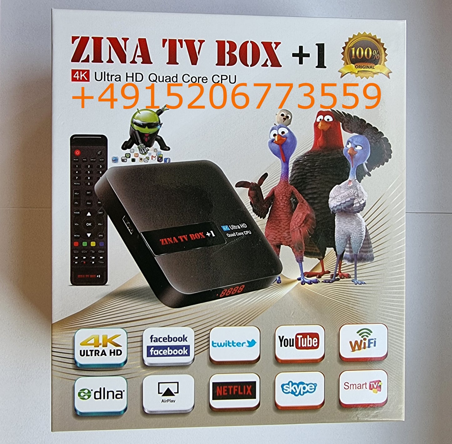 iStar Zina TV Box +1 Android 4K UHD TVBOX Sat Receiver OnlineTV Online TV Digital Box zina tv +1 istar zinatv+1 HD FHD satellit satellite
