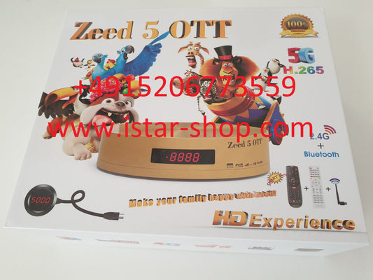 Zeed 5 Ott iStar TVBOX Sat Receiver + 12 months OnlineTV Online TV Digital Box zeed 555 ott