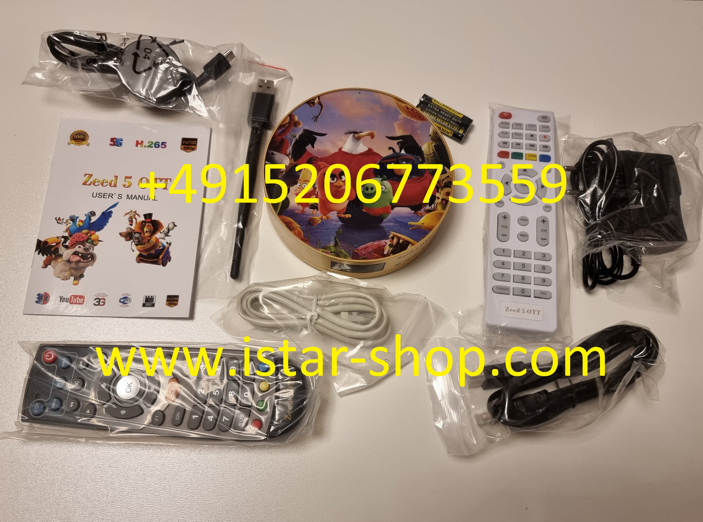 Zeed 5 Ott iStar TVBOX Sat Receiver + 12 months OnlineTV Online TV Digital Box zeed 555 ott