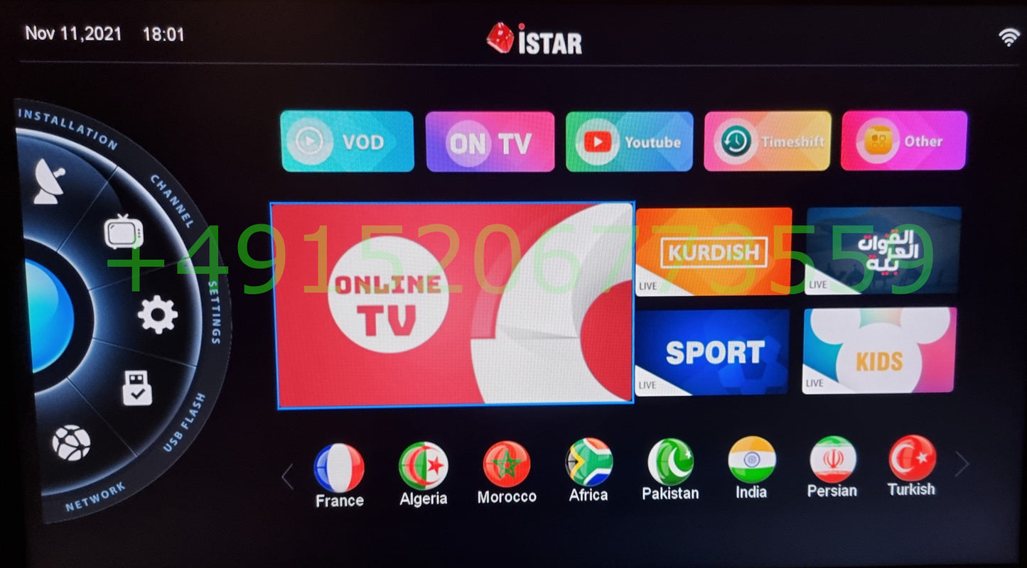 OnlineTV Code istar A9000 A9500 A9700 A1800 a 9000 9500 9700 1800 gold plus pro prime voxa+6 voxa +6 voxa + 6 voxa+7 voxa +7 voxa + 7 android Online tv