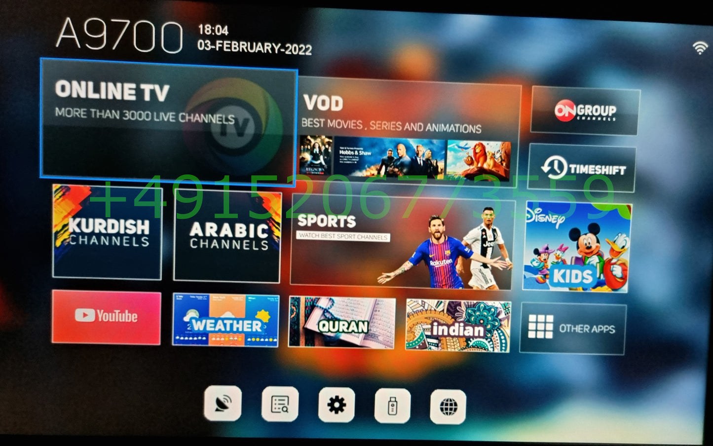 OnlineTV Code istar A9000 A9500 A9700 A1800 a 9000 9500 9700 1800 gold plus pro prime voxa+6 voxa +6 voxa + 6 voxa+7 voxa +7 voxa + 7 android Online tv